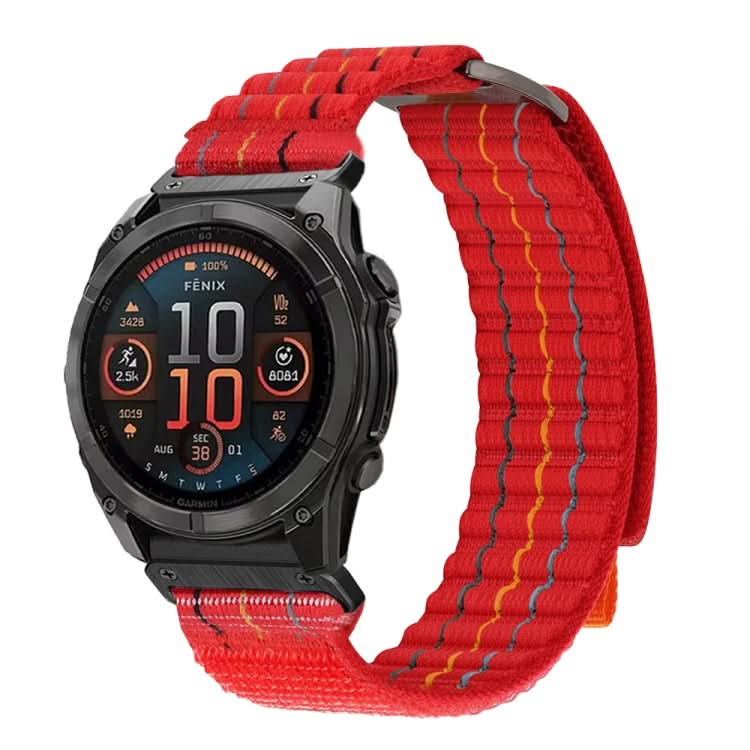 Dual Sections Sports Style Nylon Loop Hook and Loop Fastener Watch Band