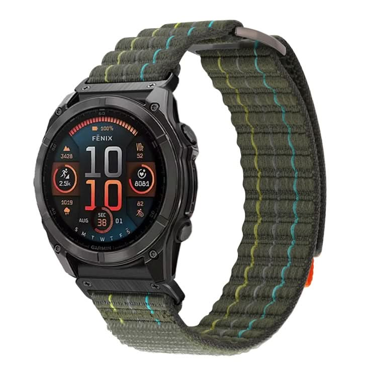 Dual Sections Sports Style Nylon Loop Hook and Loop Fastener Watch Band