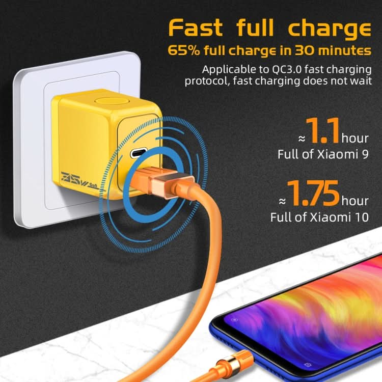 M167 PD 35W Type-C and USB QC 3.0 Fast Charger