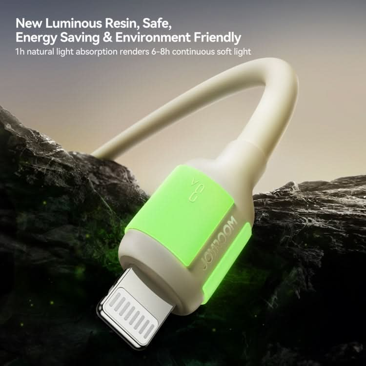 JOYROOM S-A53 Fluorescent Series 3A USB to 8 Pin Fast Charging Data Cable