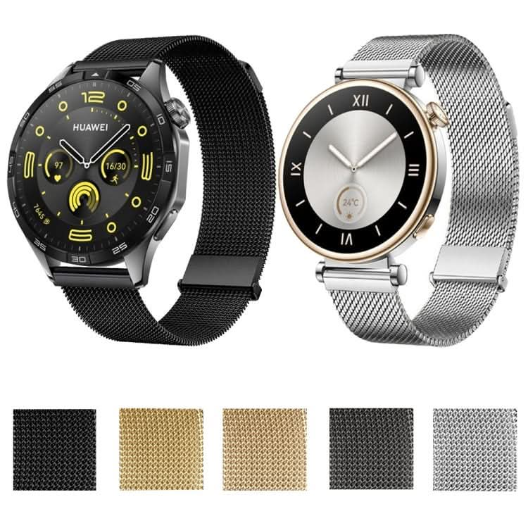 Daul-section Magnetic Milan Steel Mesh Watch Band