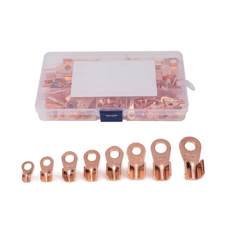 185 PCS Icstation Open Barrel Pure Copper Ring Lug Wire Crimp Terminals Assortment Kit