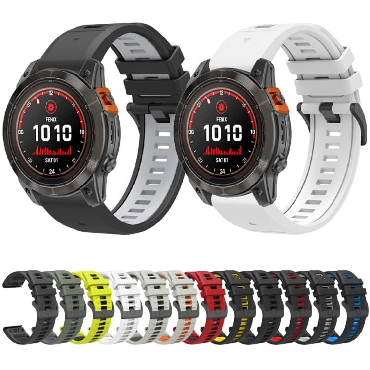 Two Color Quick Release Silicone Watch Band with Tool