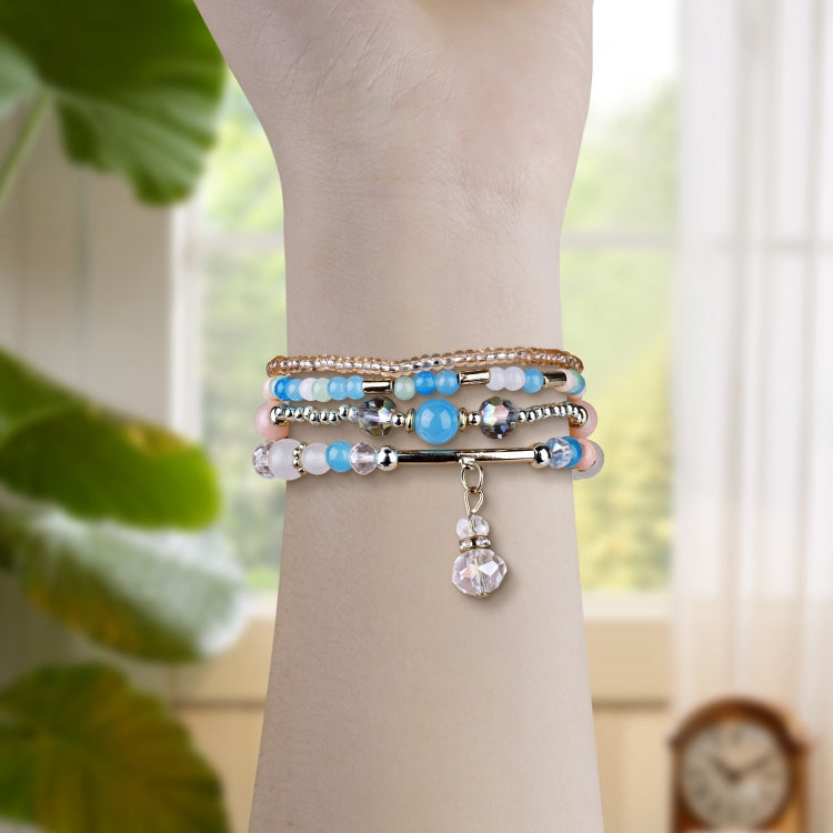 Four-row Copper Beads Chain Watch Band