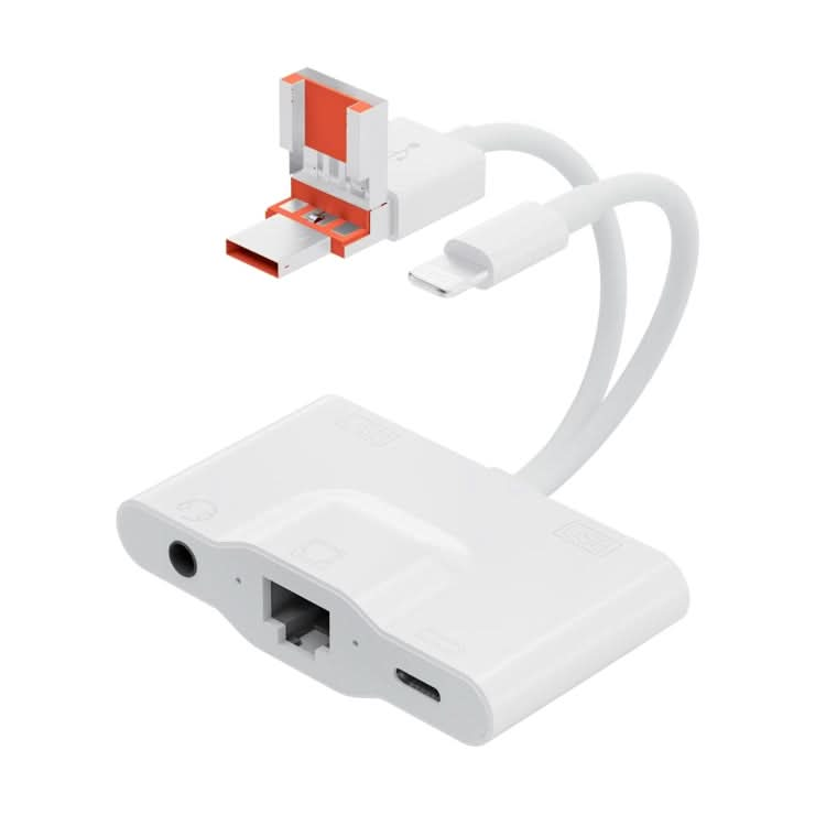 NK-1033TL Pro USB-C / Type-C, 8 Pin, USB to USB-C / Type-C, 2 x USB, RJ45, 3.5mm Multi-function Adapter