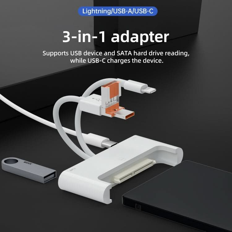 NK-1046TL Pro USB-C / Type-C, 8 Pin, USB to USB-C / Type-C, USB, SATA Interface Multi-function Adapter