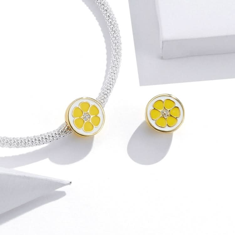 S925 Sterling Silver Fresh Lemon Beads DIY Bracelet Necklace Accessories