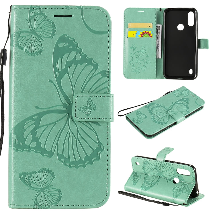 3D Butterfly Embossed Pattern Horizontal Flip Leather Case with Holder & Card Slot & Wallet & Lanyard, Series 1-Reluova