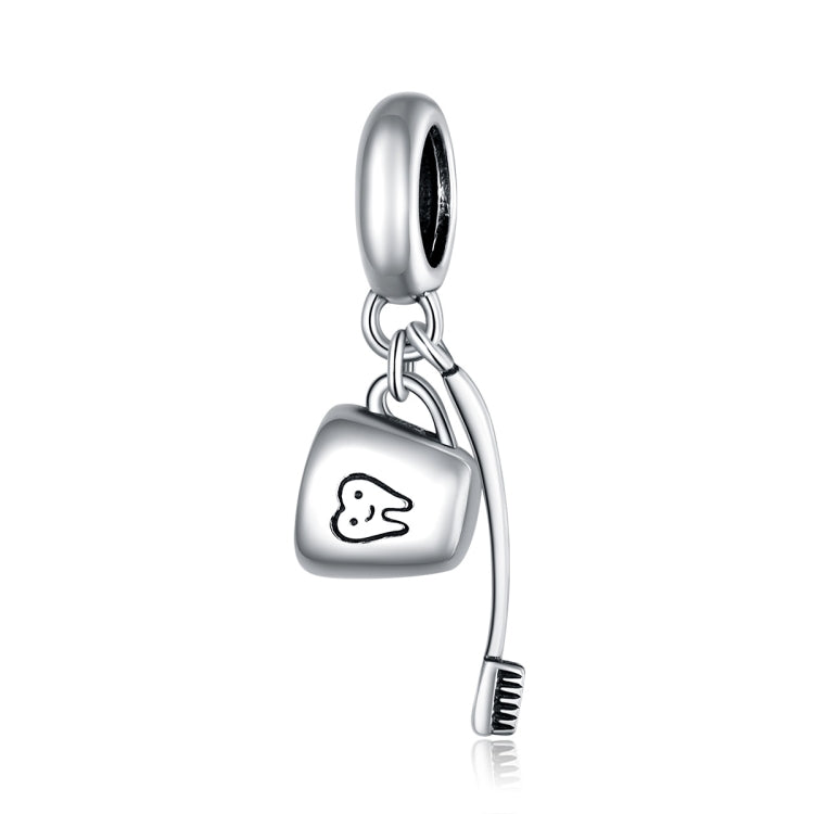 S925 Sterling Silver Toothbrush Cup Pendant DIY Bracelet Necklace Accessories Reluova