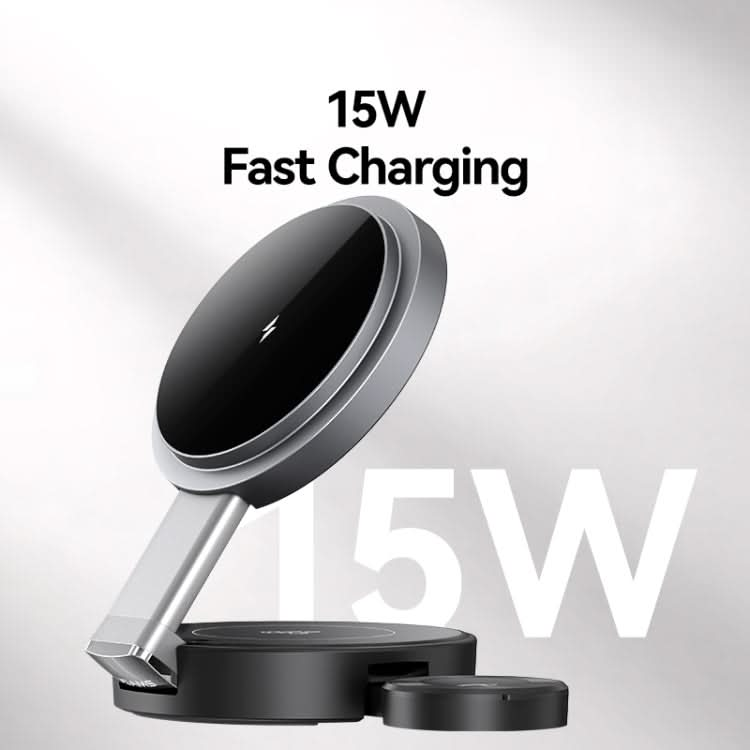 USAMS CD234 Folding 3-in-1 Magnetic Wireless Fast Charger