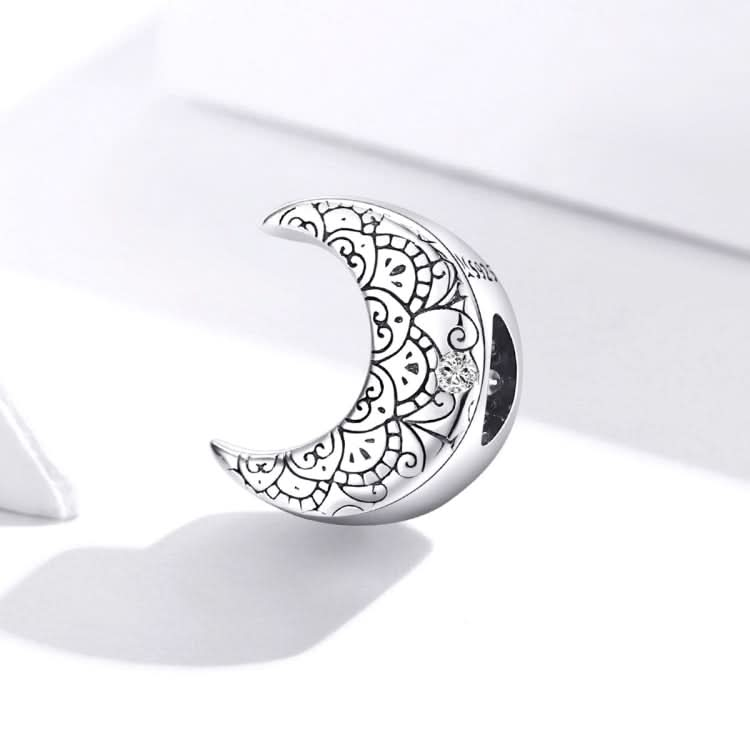 S925 Sterling Silver Vine Moon Beads DIY Bracelet Necklace Accessories