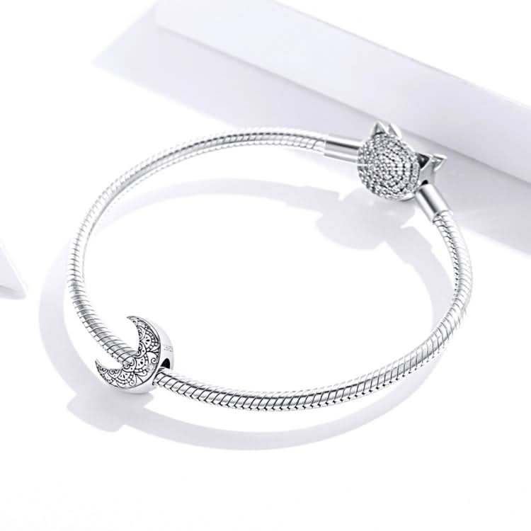 S925 Sterling Silver Vine Moon Beads DIY Bracelet Necklace Accessories