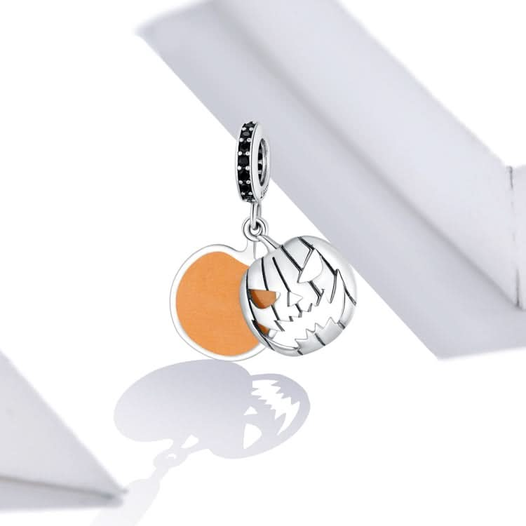 S925 Sterling Silver Evil Pumpkin Smiling Face Pendant DIY Bracelet Necklace Accessories