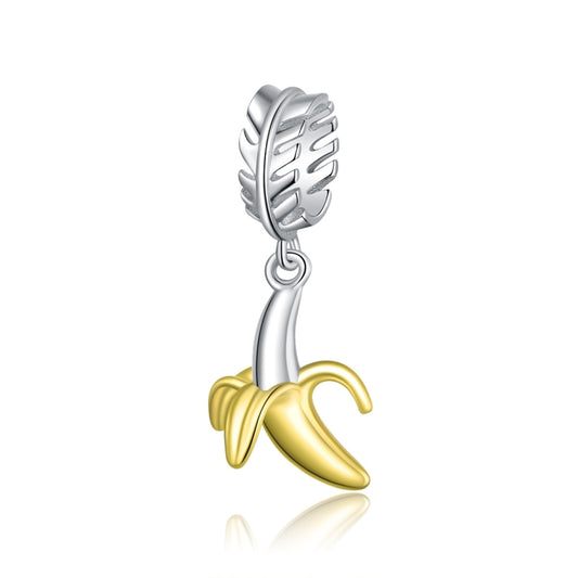 S925 Sterling Silver Banana Fruit Pendant DIY Bracelet Necklace Accessories Reluova