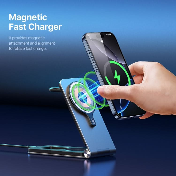 DUZZONA W22 15W 3 in 1 Foldable Magnetic Wireless Charging Stand