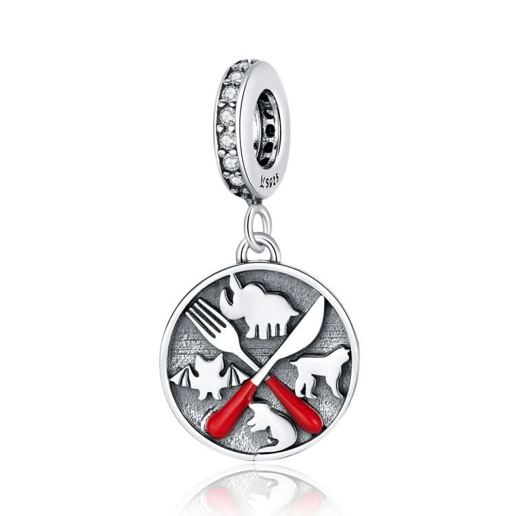 S925 Sterling Silver Refuse to Eat Wild Animals Pendant DIY Bracelet Necklace Accessories Reluova