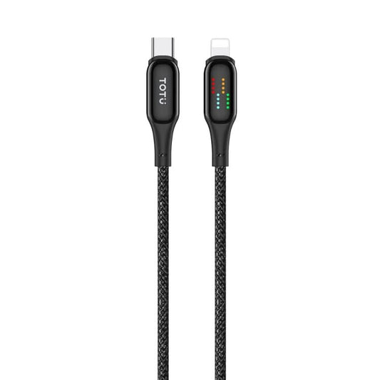 TOTUDESIGN CB-18-PD 1.2m Glowing USB-C Type-C to 8 Pin PD Charging Data Cable