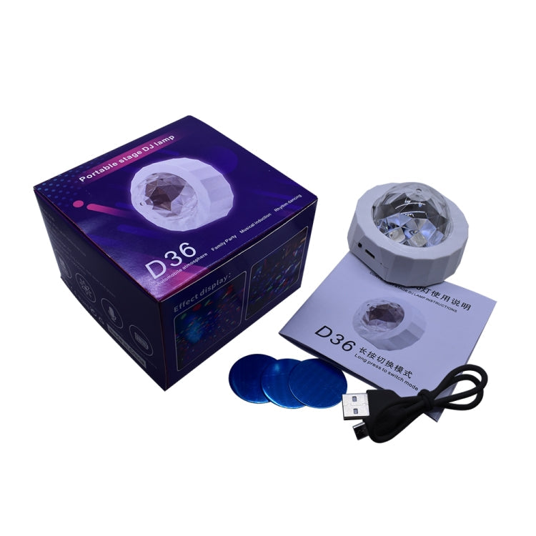 D36 3W DC 5V USB Charging Car Portable DJ Light Sound Activated Atmosphere Light Star Music Light Lamp ÎҵÄÉ̵ê