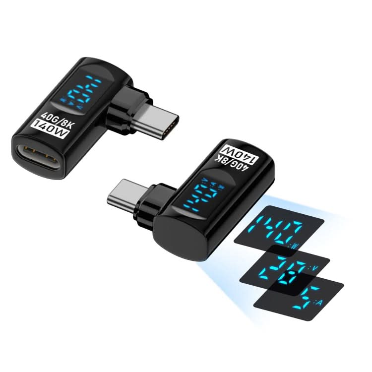 Smart Digital Display Side Bend Charging Adapter