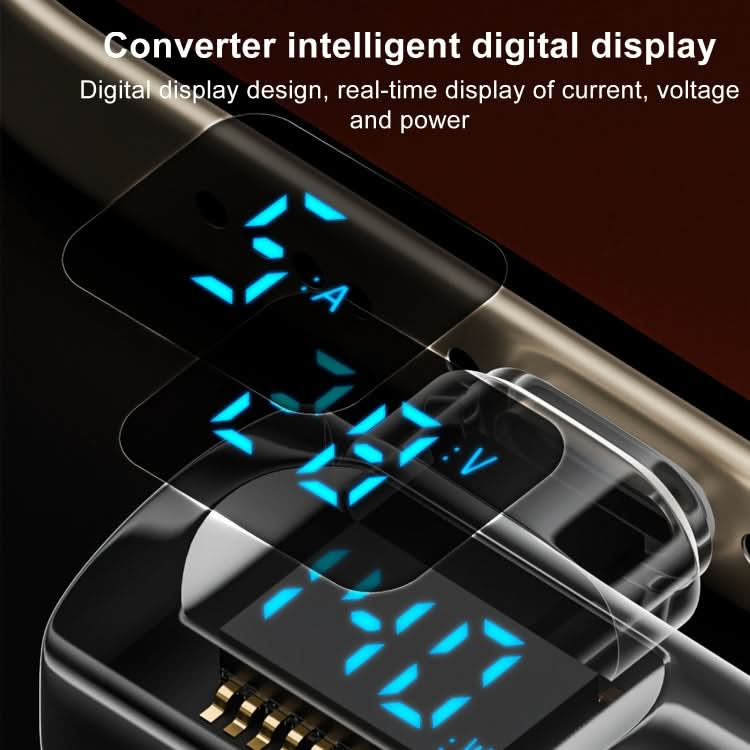 Smart Digital Display Side Bend Charging Adapter