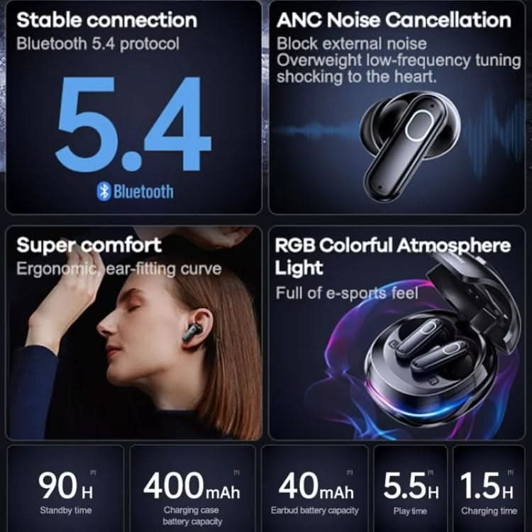 REMAX GameBuds G9 ANC Noise Reduction Gaming Wireless Bluetooth Earphones