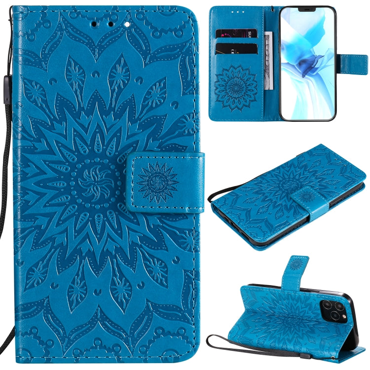 Pressed Printing Sunflower Pattern Horizontal Flip PU Leather Case Holder & Card Slots & Wallet & Lanyard, Series 3 My Store