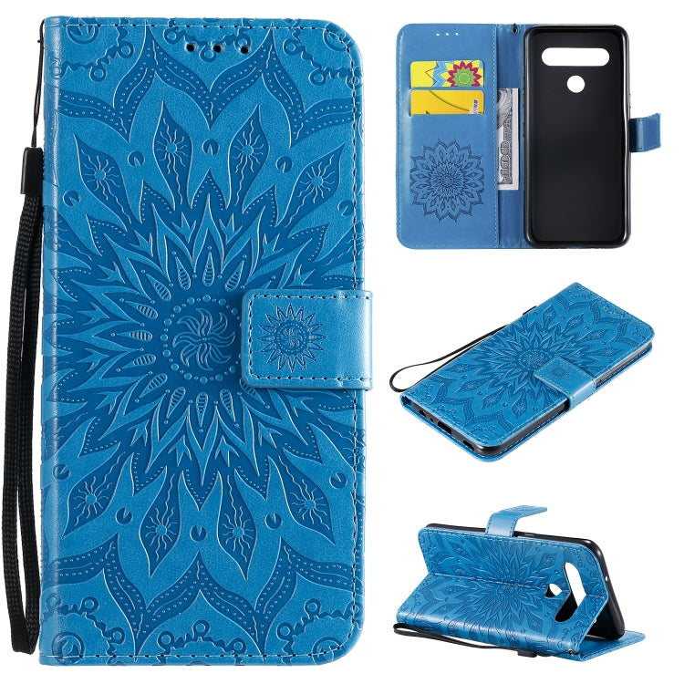 Pressed Printing Sunflower Pattern Horizontal Flip PU Leather Case Holder & Card Slots & Wallet & Lanyard, Series 4 My Store