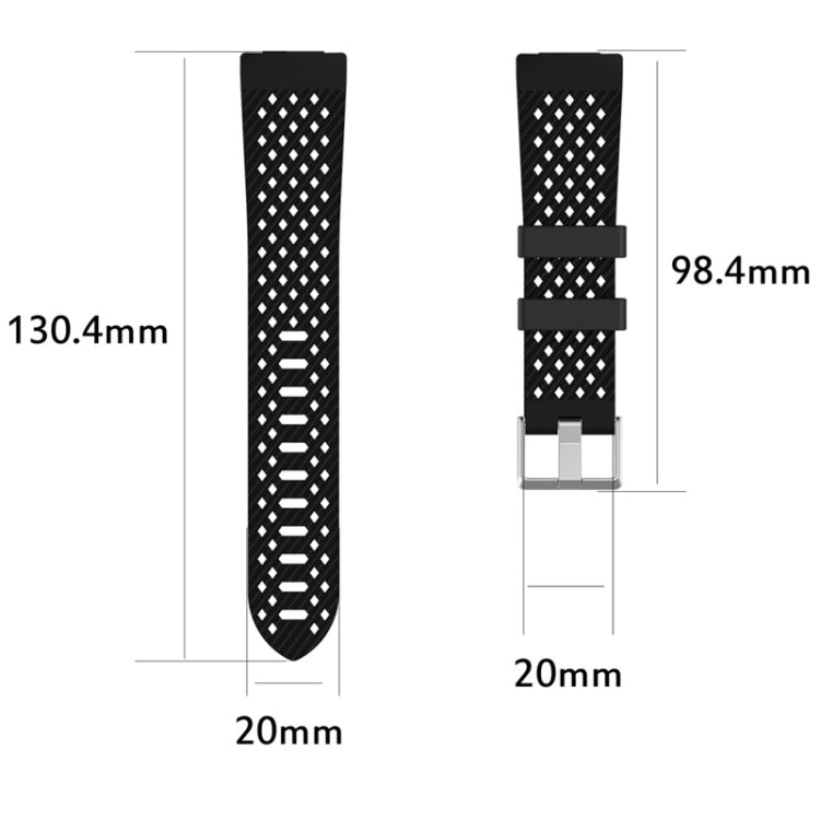 For Fitbit Versa / Versa 2 / Versa Lite 23cm Breathable Fashion Silicone Strap