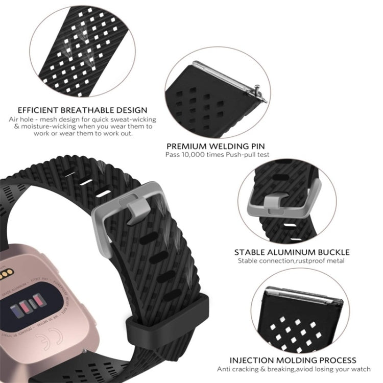 For Fitbit Versa / Versa 2 / Versa Lite 23cm Breathable Fashion Silicone Strap