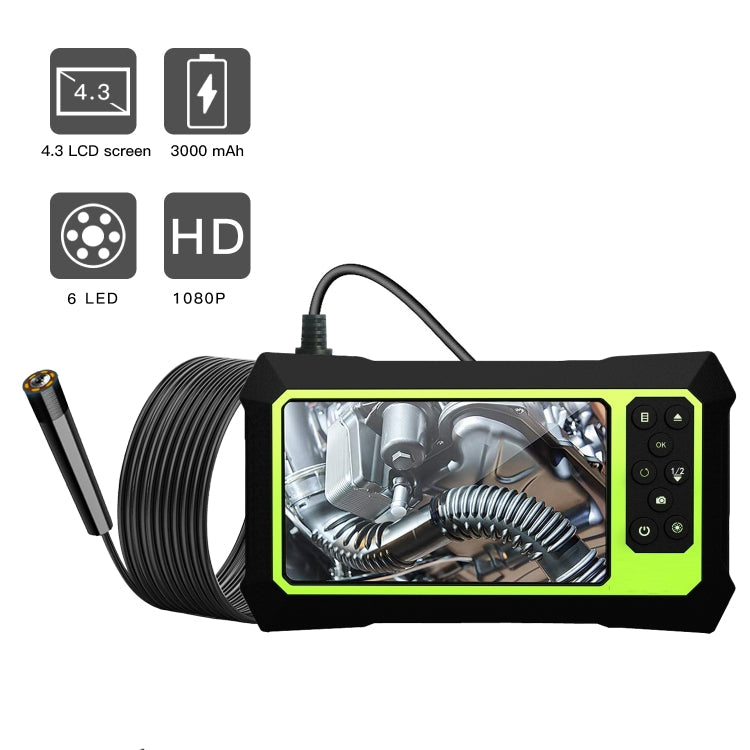 5.5mm 1080P IP68 Waterproof 4.3 inch Screen Single Camera Digital Endoscope-Reluova