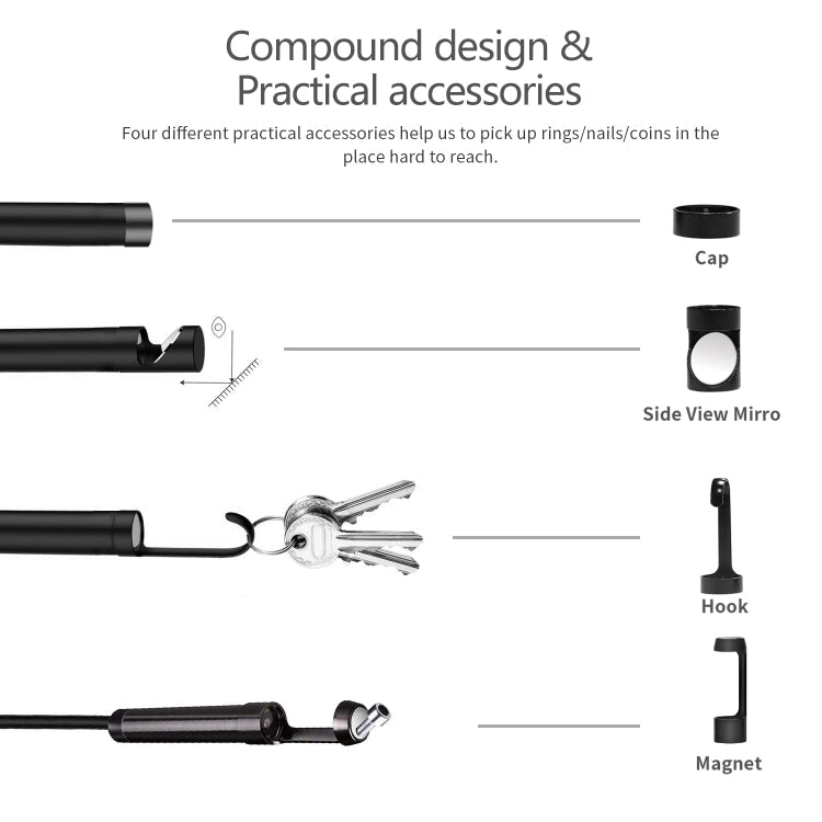 5.5mm 1080P IP68 Waterproof 4.3 inch Screen Single Camera Digital Endoscope