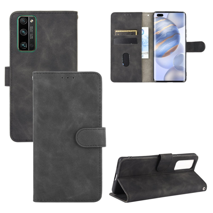 Solid Color Skin Feel Magnetic Buckle Horizontal Flip Calf Texture PU Leather Case with Holder & Card Slots & Wallet, Series 5