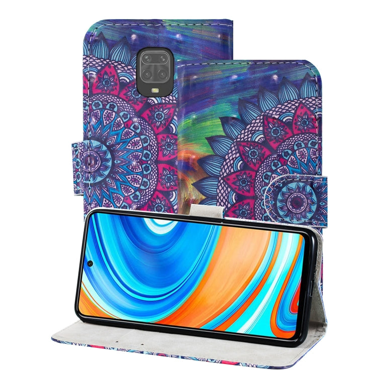 3D Painting Pattern Coloured Drawing Horizontal Flip PU Leather Case with Holder & Card Slots & Wallet & Lanyard