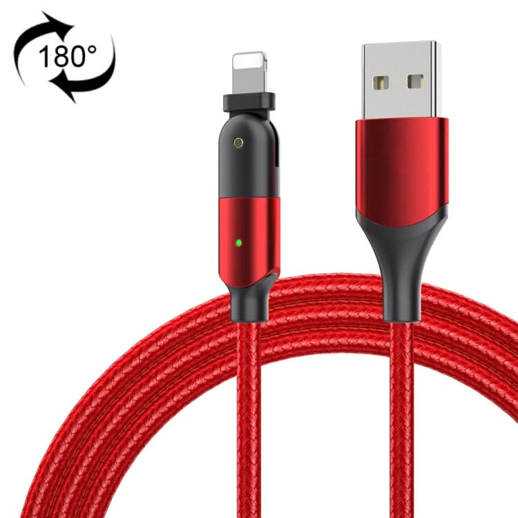 2.4A USB to 8 Pin 180 Degree Rotating Elbow Charging Cable