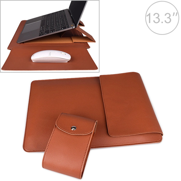 PU05 Sleeve Leather Case Carrying Bag with Small Storage Bag