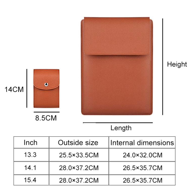 PU05 Sleeve Leather Case Carrying Bag with Small Storage Bag My Store