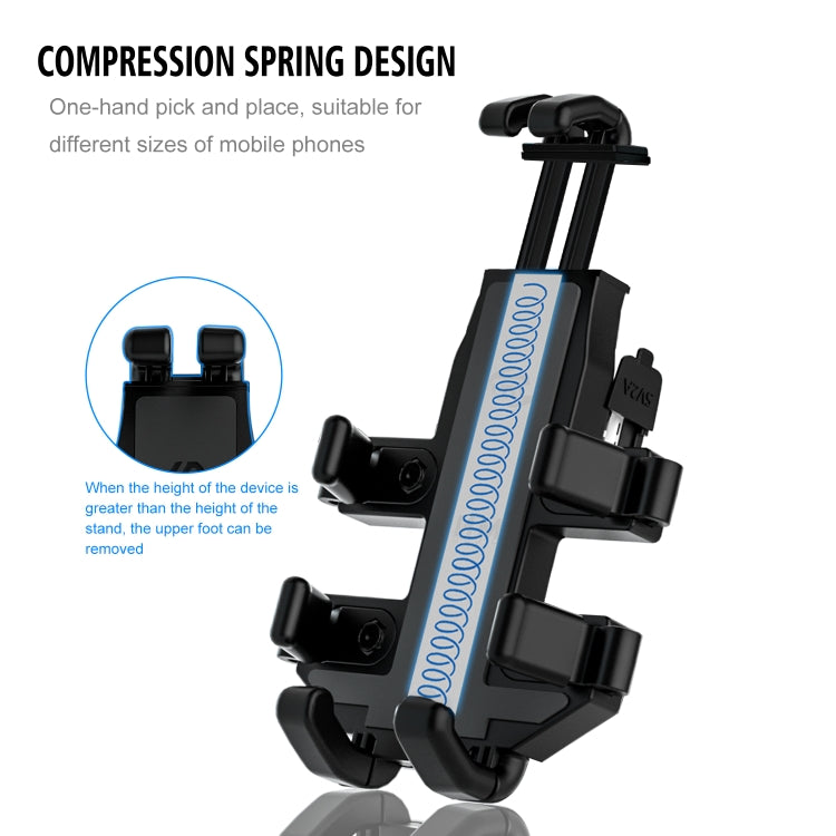 WUPP CS-1098A1 Motorcycle Aluminum Alloy Eight-jaw Mobile Phone Charging Holder with Switch ÎҵÄÉ̵ê