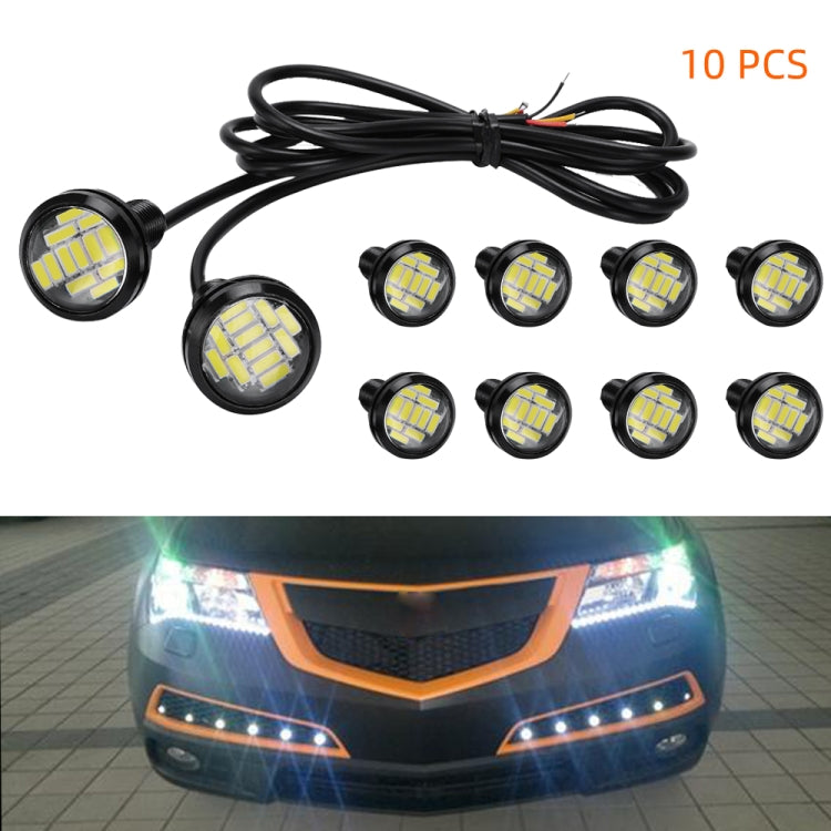 10 PCS 23mm 12LEDs SMD-4014 DC9-80V Motorcycle Eagle Eye Light