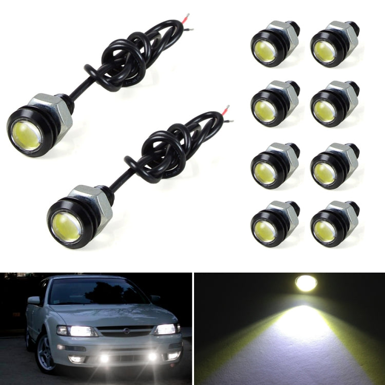 10 PCS 18mm 1.5W DC9-80V Motorcycle Eagle Eye Light Double Lens