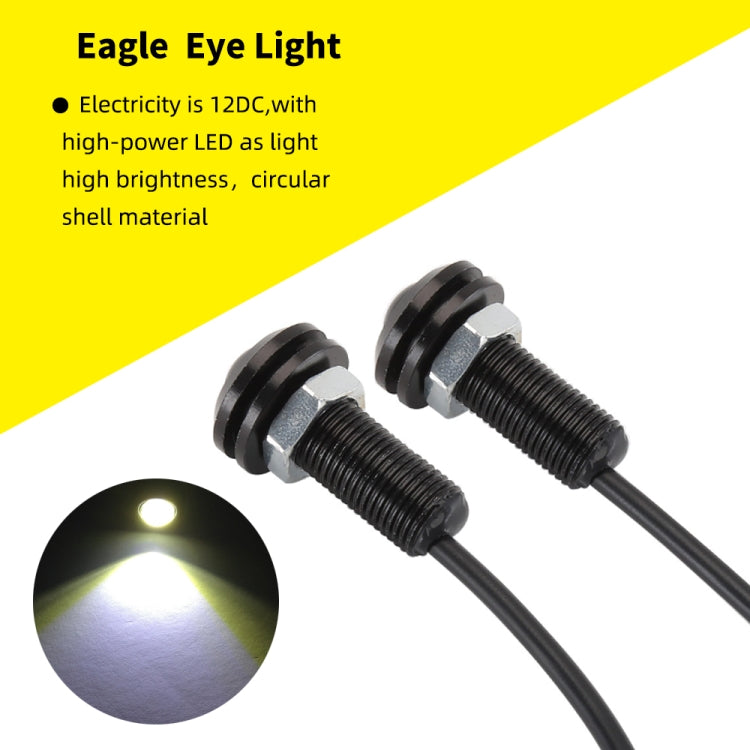 10 PCS 18mm 1.5W DC9-80V Motorcycle Eagle Eye Light Double Lens