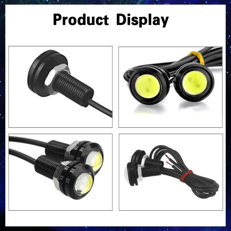 10 PCS 23mm 1.5W DC9-80V Motorcycle Eagle Eye Light Double Lens