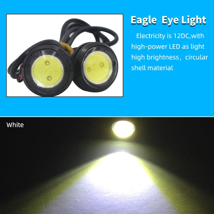 10 PCS 23mm 1.5W DC9-80V Motorcycle Eagle Eye Light Double Lens