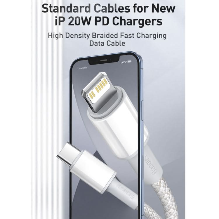 Baseus 20W Type-C / USB-C to 8 Pin PD High-density Braided Fast Charging Data Cable, Length: 2m