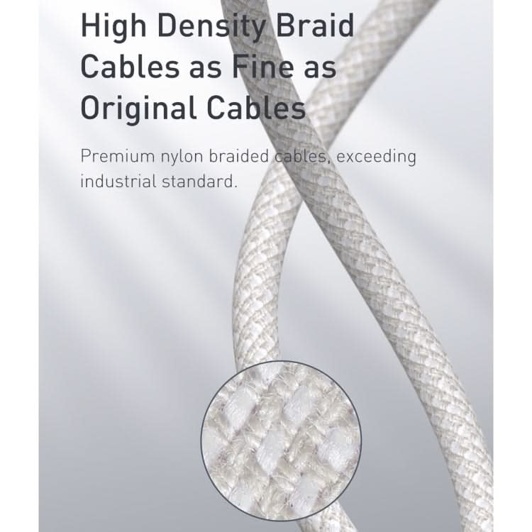 Baseus 20W Type-C / USB-C to 8 Pin PD High-density Braided Fast Charging Data Cable, Length: 2m