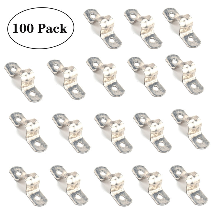 100 PCS M8 304 Stainless Steel Hole Tube Clips U-tube Clamp Connecting Ring Hose Clamp