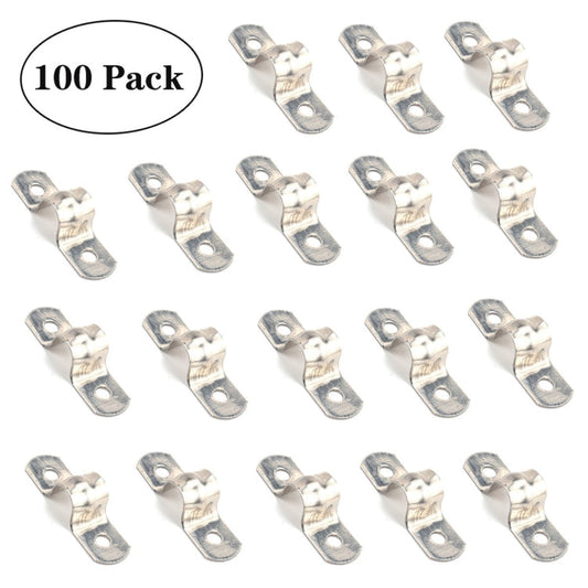 100 PCS M8 304 Stainless Steel Hole Tube Clips U-tube Clamp Connecting Ring Hose Clamp