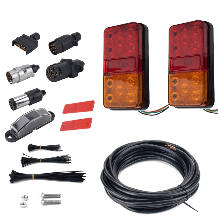 2 PCS Trailer / Truck E-type Long Strip 10LEDs Tail Light Set-Reluova