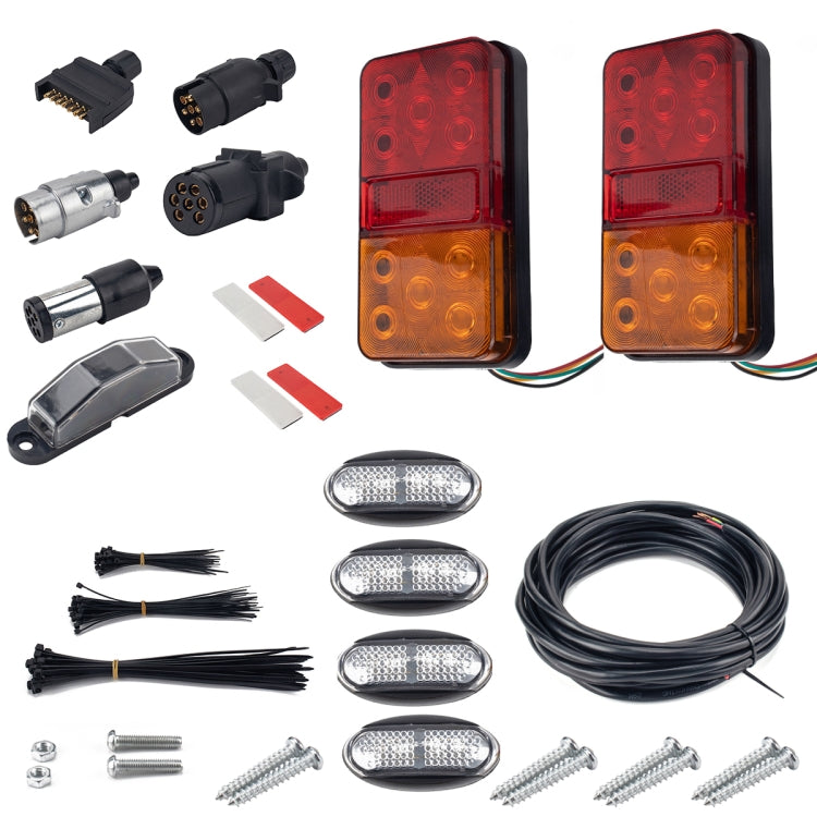 2 PCS Trailer / Truck G-type Long Strip 10LEDs Tail Light Set