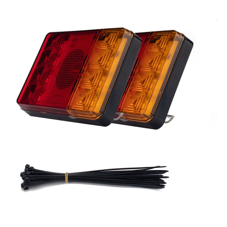 2 PCS Trailer / Truck F-type Square Shape 8LEDs Tail Light Set-Reluova