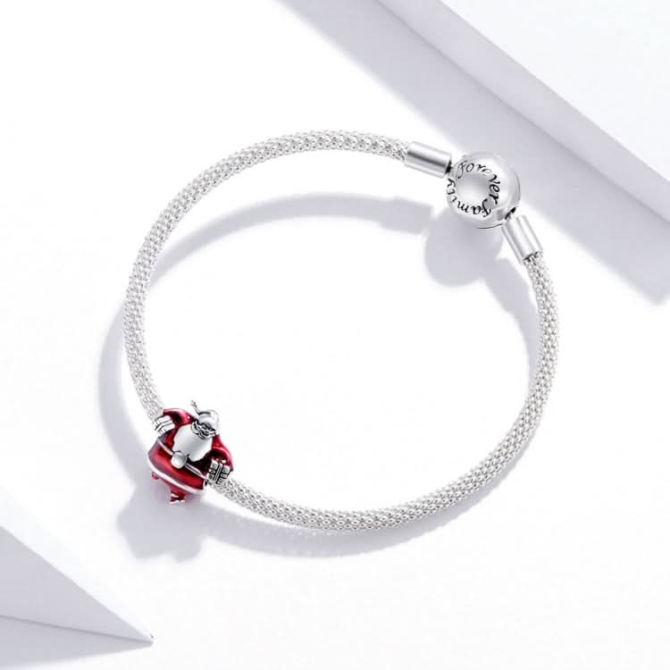 S925 Sterling Silver Santa Claus Beads DIY Bracelet Necklace Accessories